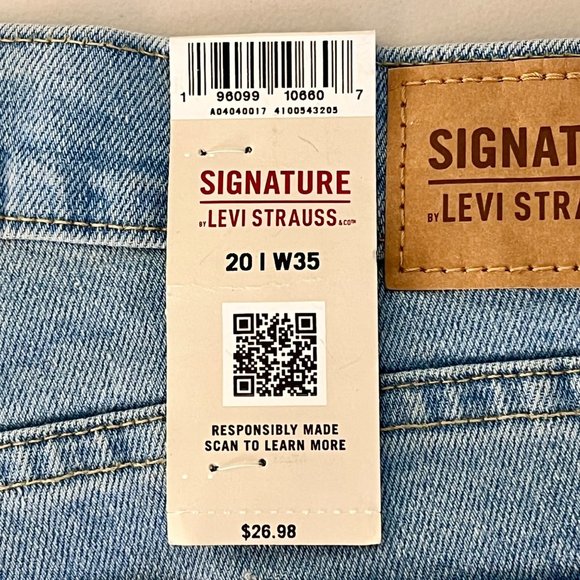 Signature Levi Strauss Heritage High-Rise Straight Jeans W35 Super Stretch NWT's - Picture 5 of 15
